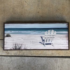 Beach Scene Painted Wall Decor